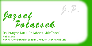 jozsef polatsek business card